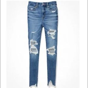 American Eagle Distressed High Waisted Skinny Jeans